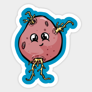 Potato People Happy Chit Red Potato Sticker